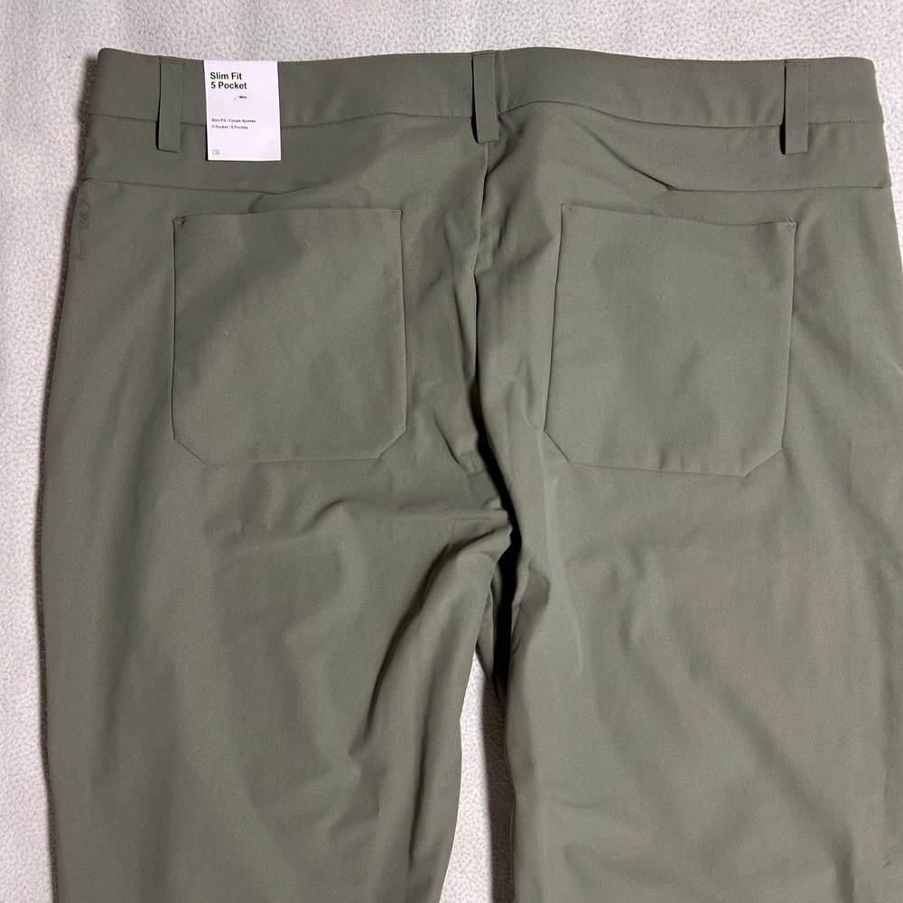 Nike 24.7 Standard Fit 5-Pocket Pants Mens 34x32 Grey Dri-FIT Trousers Technical